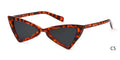 WHO CUTIE Triangle Sunglasses Women Brand Designer Vintage Cat Eye Frame 90s Stylish White Black Cateye Sun Glasses Shades OM470