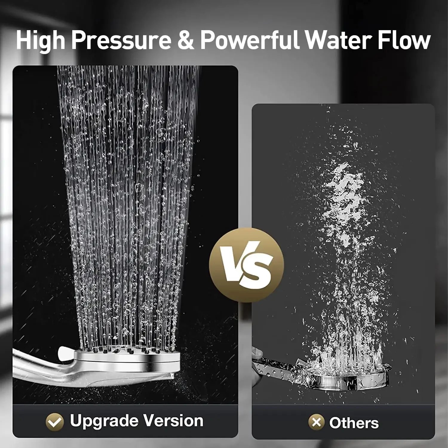 SZRSTH Shower Head with Handheld, High Pressure 10 Modes with 59" Stainless Steel Hose Adjustable Holder