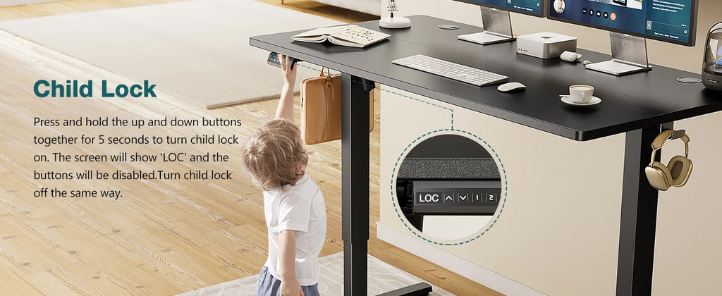 JHK Electric Standing Computer Desk Height Adjustable Workstation