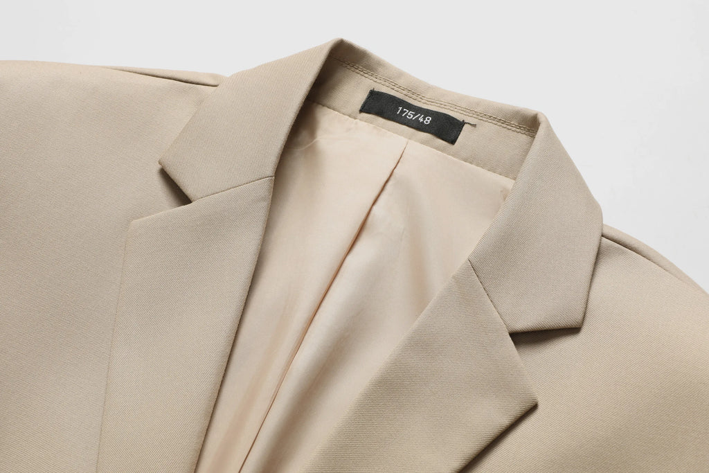 Men's White High-End Suit Two-Piece Suit Four Seasons Business Formal Wear Anti-Wrinkle Non-Stick Wool Suit Workplace Work Cloth