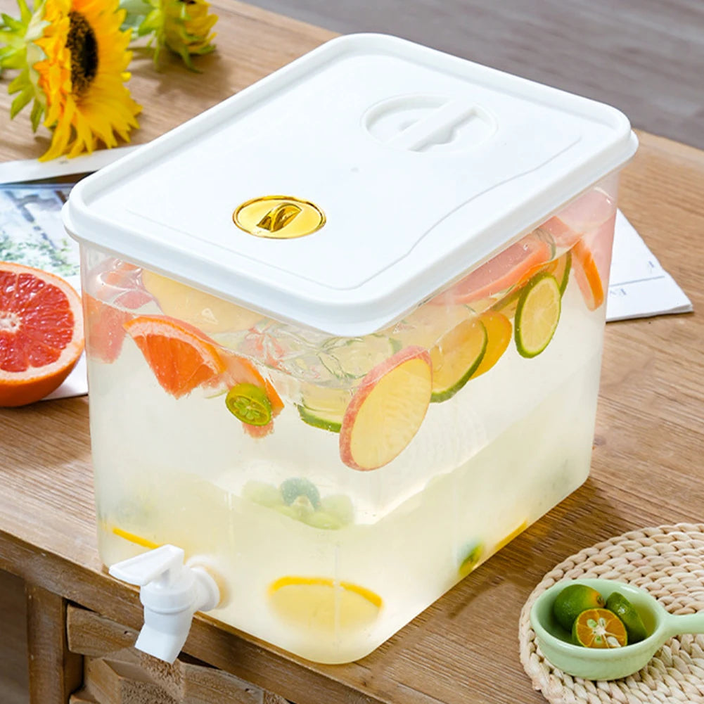 3.5/5/10L Cold Water Jug Large Capacity Cold Kettle with Faucet Beverage Dispenser Refrigerator Water Container For Summer Party