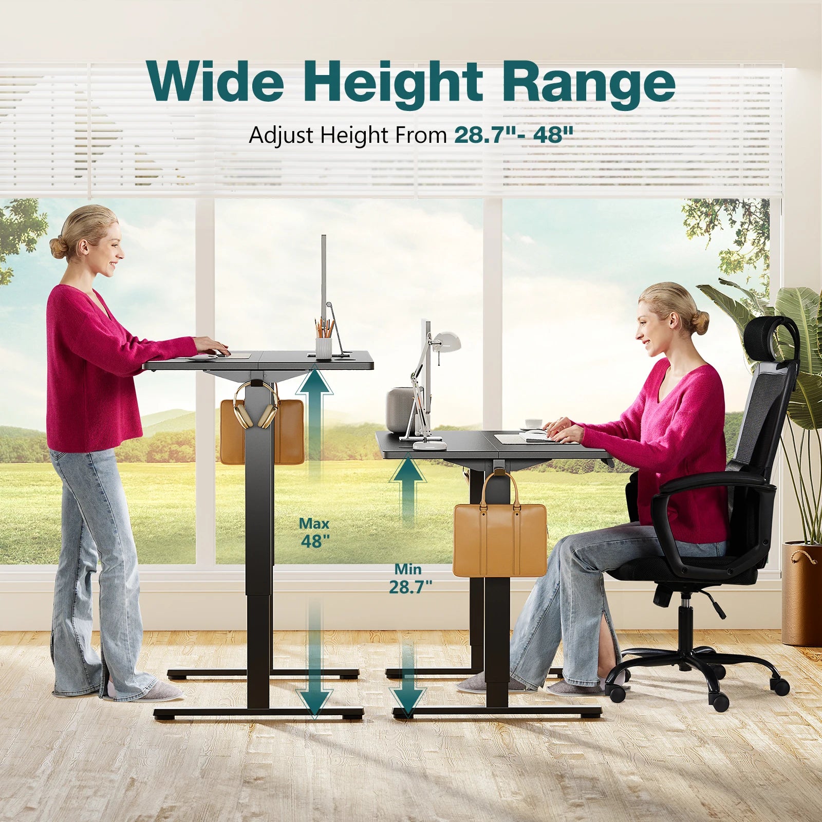 JHK Electric Standing Computer Desk Height Adjustable Workstation