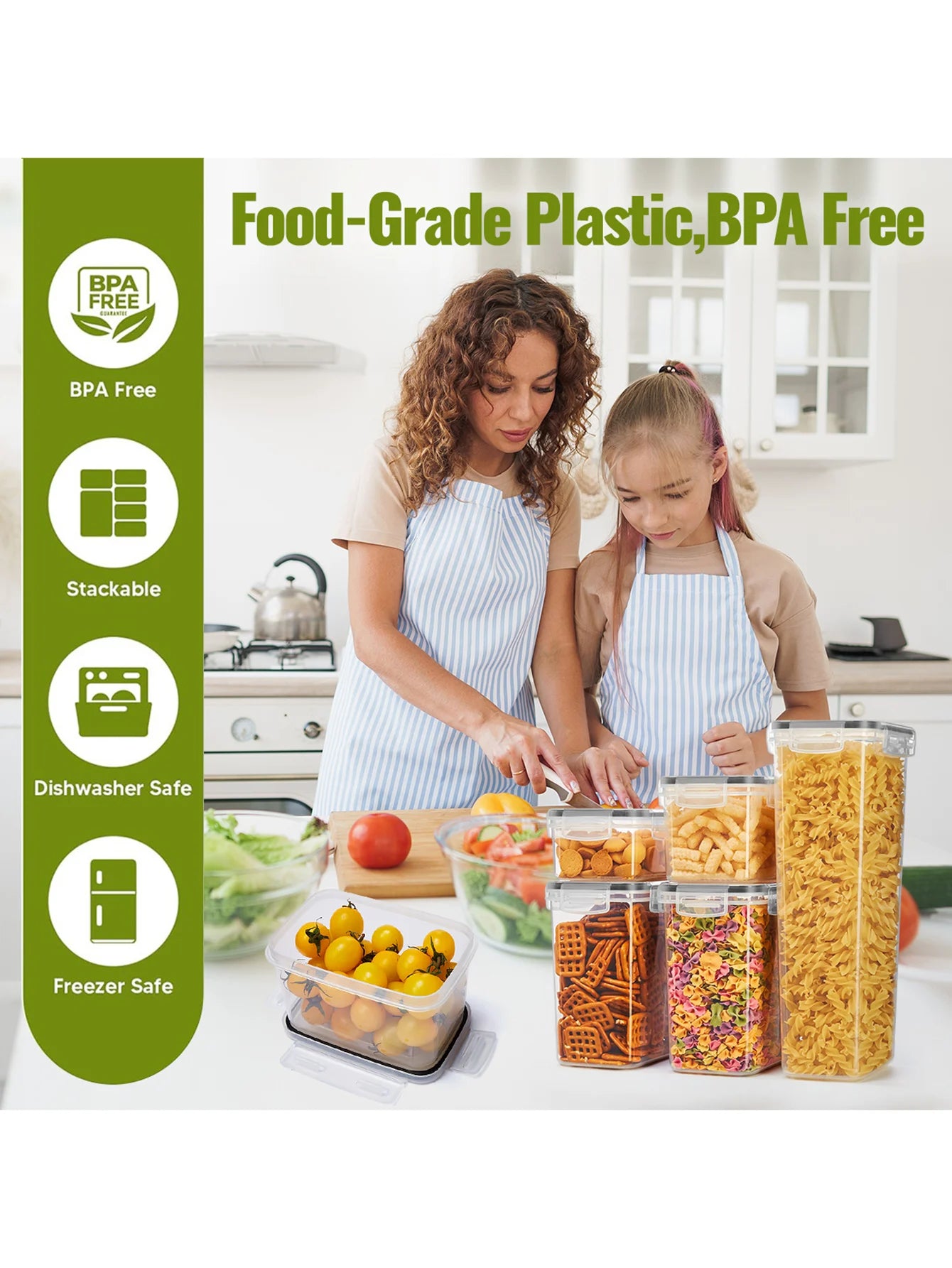 48pcs，kitchen gadgets, sealed pasta boxes with LIDS, labels and markings