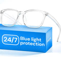 Clear Blue Light Glasses for Computer & Gaming - Anti UV, Scratch-Resistant, Comfort Fit