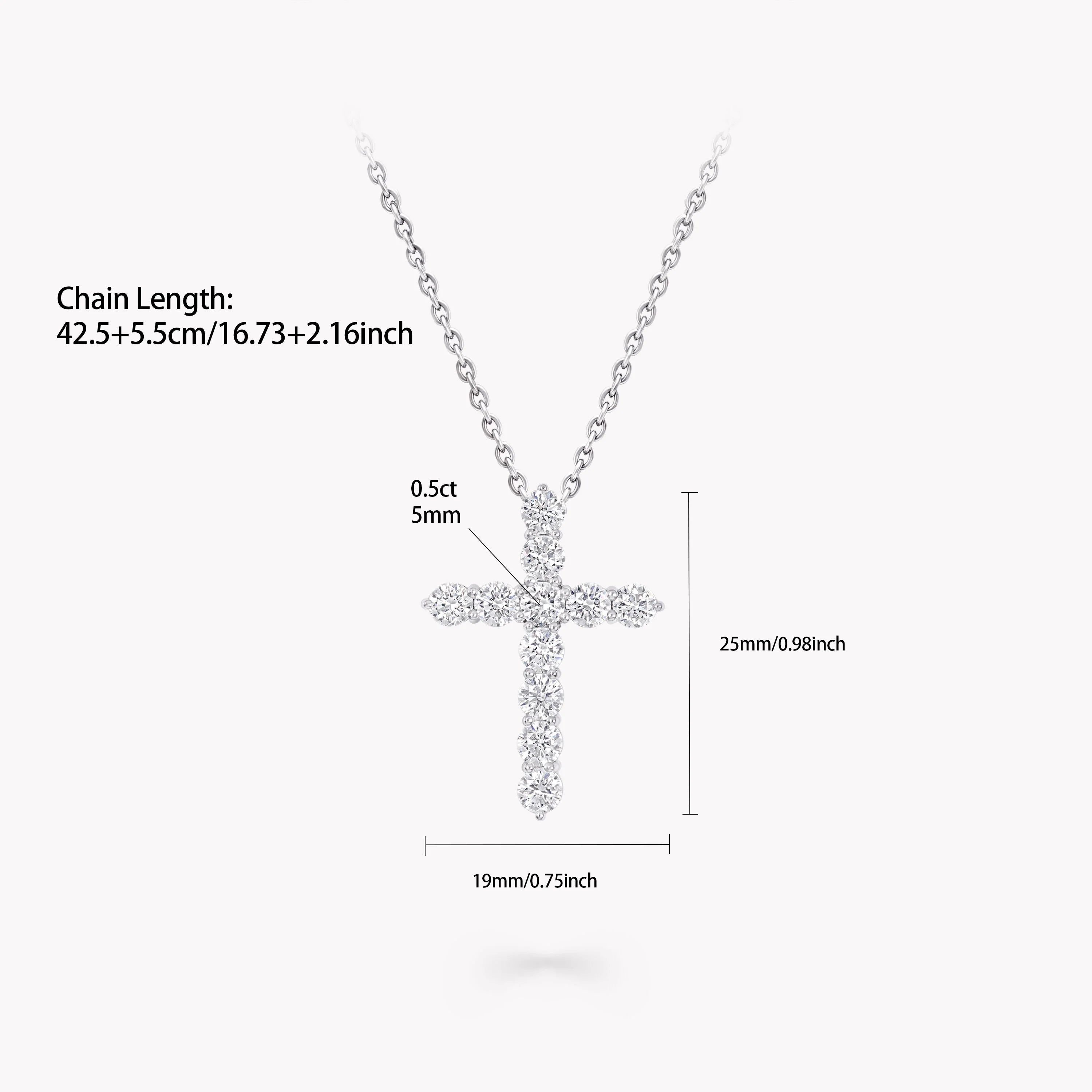 Moissanite 925 Sterling Silver 1PC 0.5 Carat Moissanite Necklace For Women, With A Fashionable And Individual Style, Ideal For D
