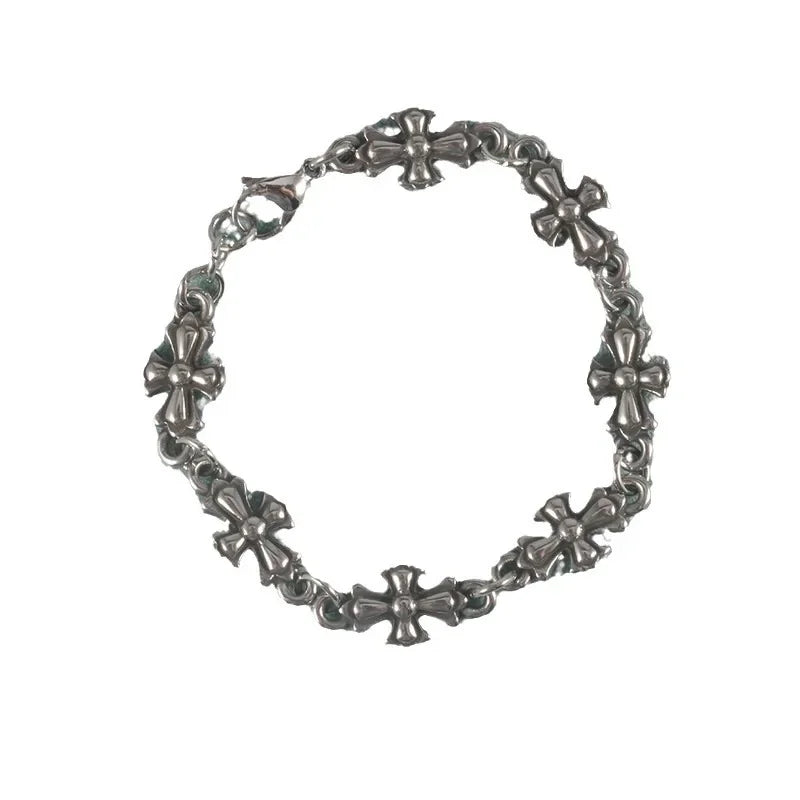 Punk Cross Chain Bracelets for Men and Women Retro Trend Halloween Party Personalized Bracelets Jewelry Accessories